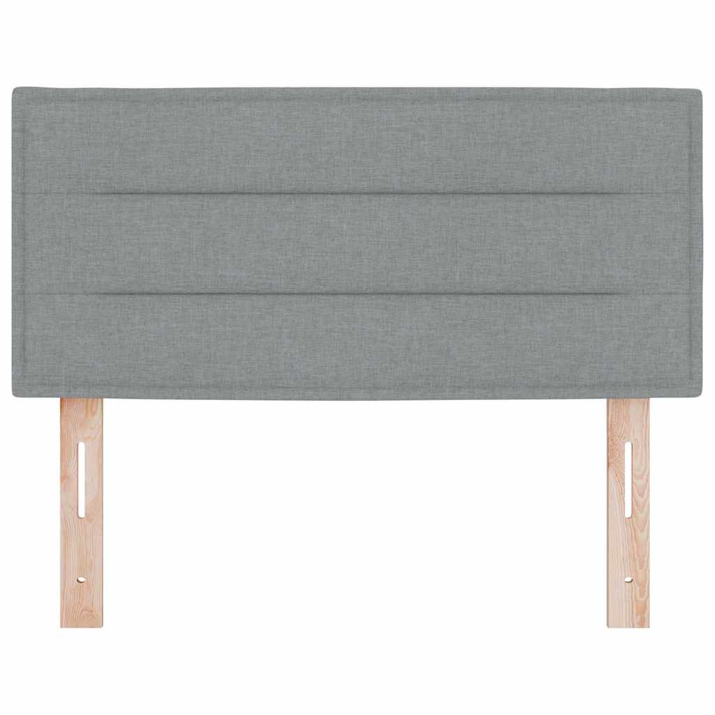 LED Headboard with LED Strip Lights Light grey 100 cm Fabric
